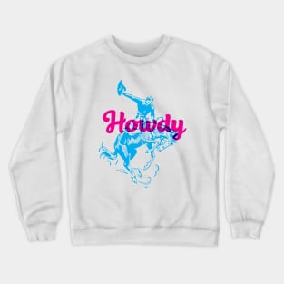 Howdy Cowboy Risograph Print Crewneck Sweatshirt